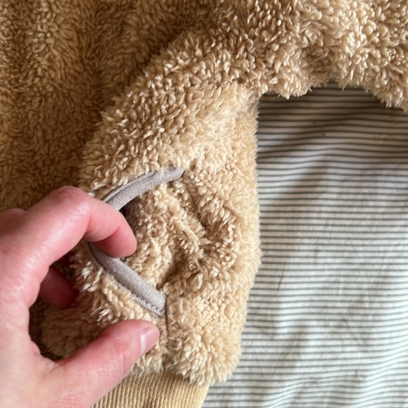 Teddy coat jacket with bunny bear ears double sided 3T - Picture 5 of 8